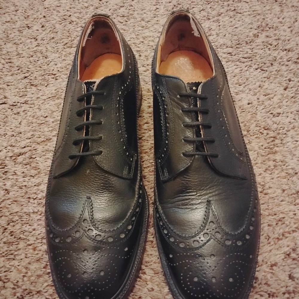 John White wingtip brogue shoes. Made in England
